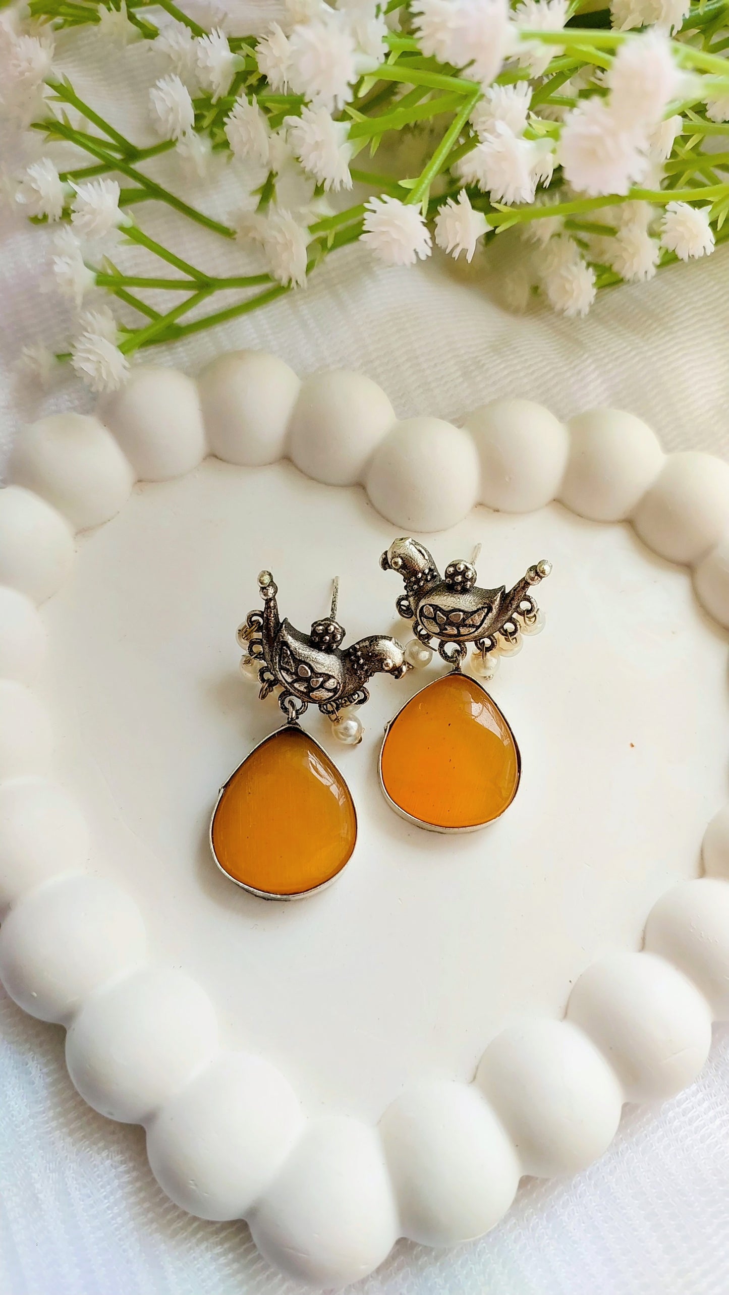 Birdie Earrings - Yellow