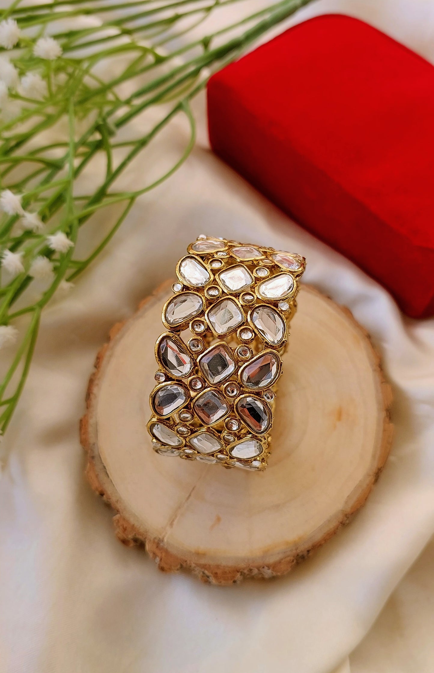 Openable Kundan Bangles