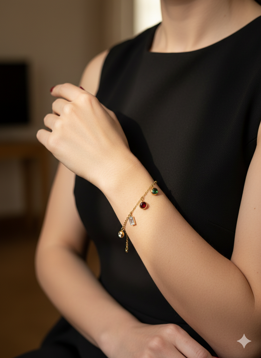 Multicolor chain bracelet