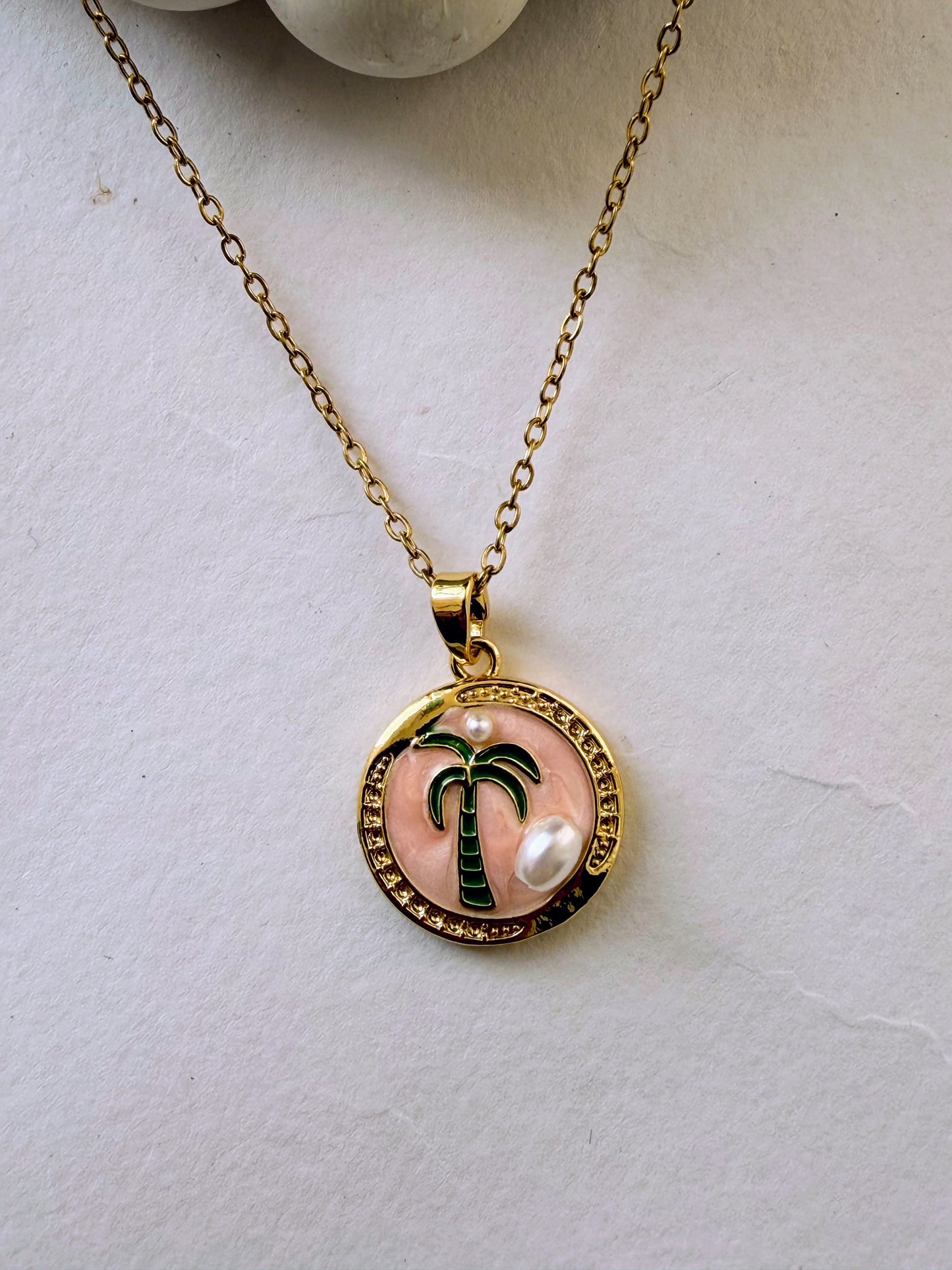 Palm Tree Vintage Necklace
