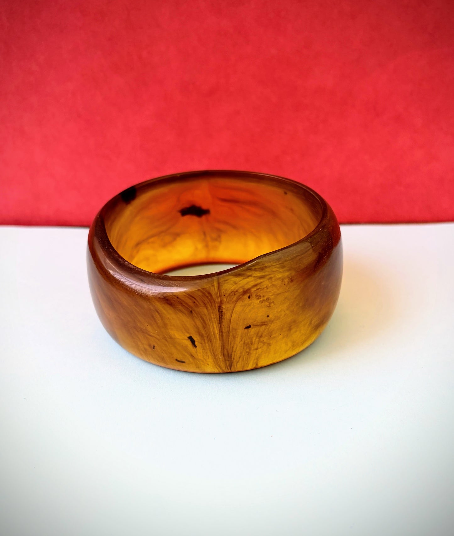 Crusty brown resin bangle