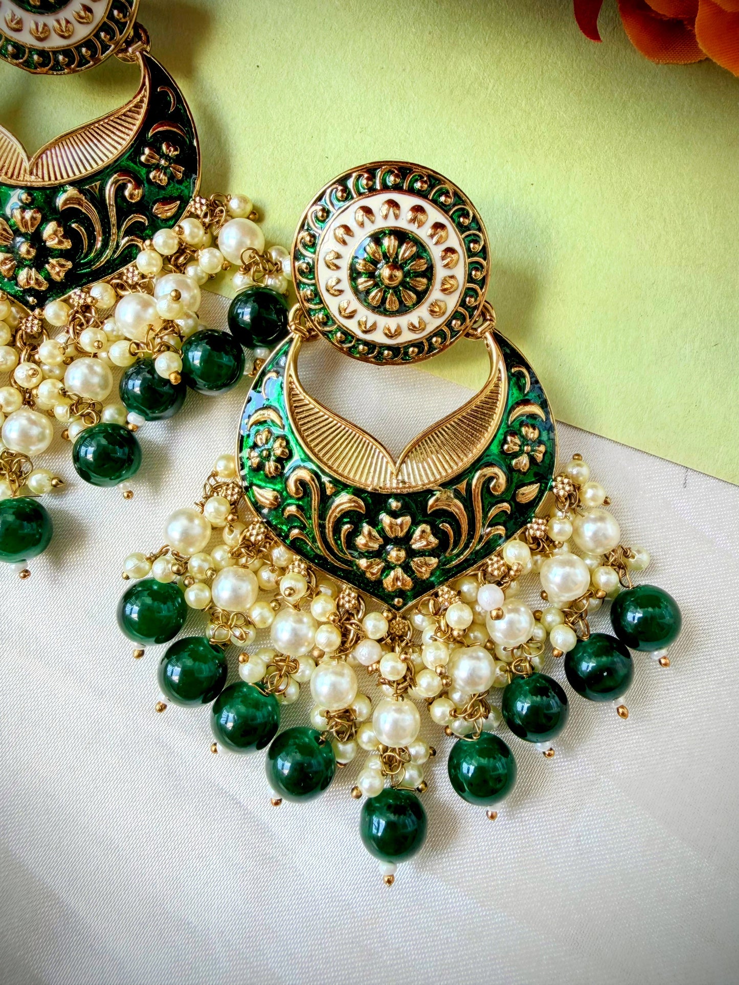 Ripal Earrings - Green