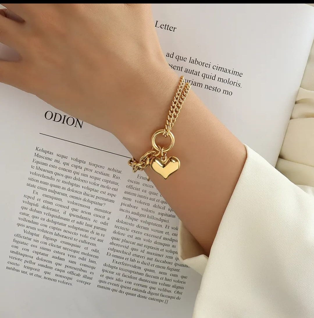 Heart Chain Bracelet