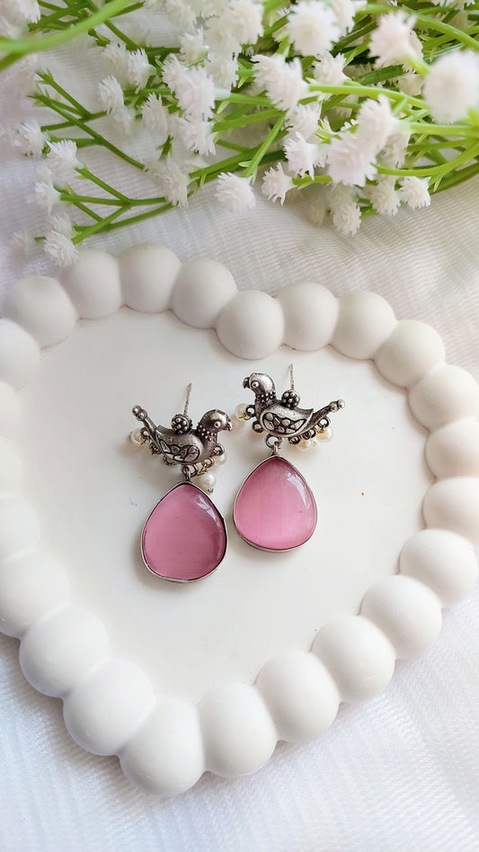 Birdie Earrings - Pink