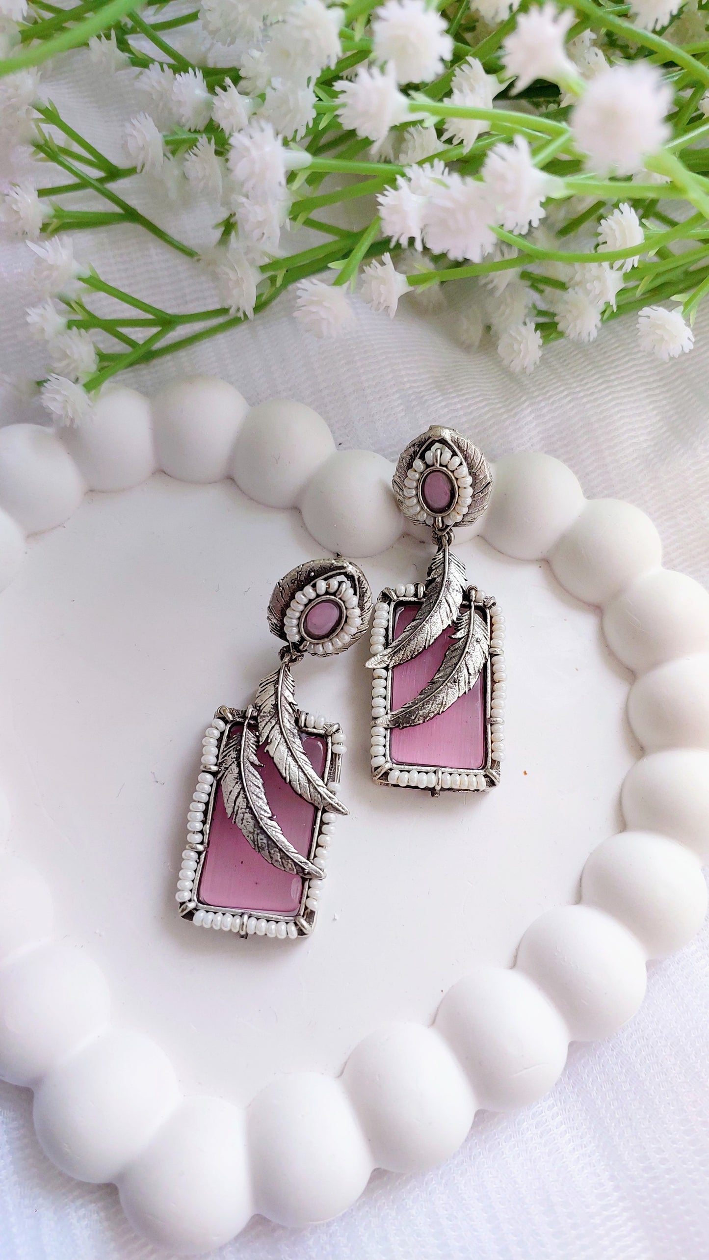 Mayuri Earrings - Pink