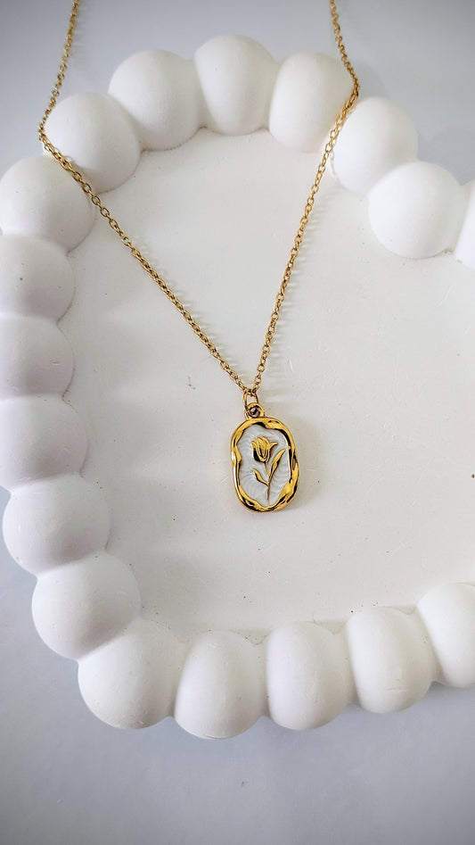 Rose enamel Chain