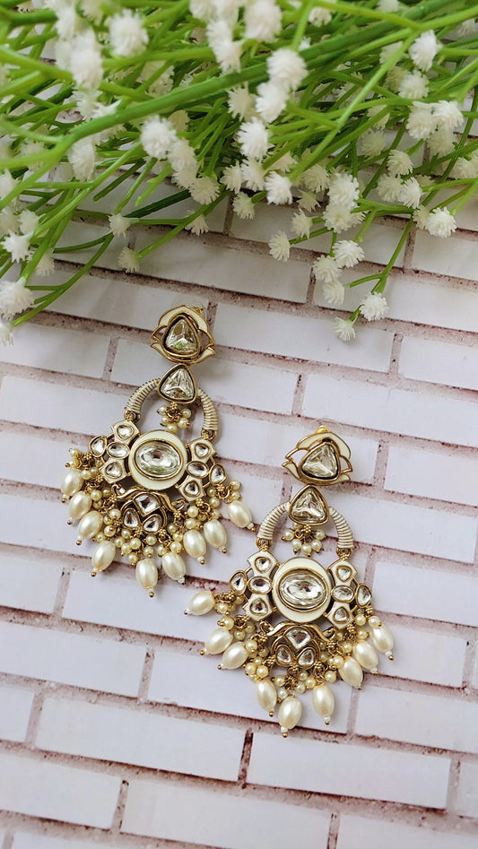 Purvi Earrings - White