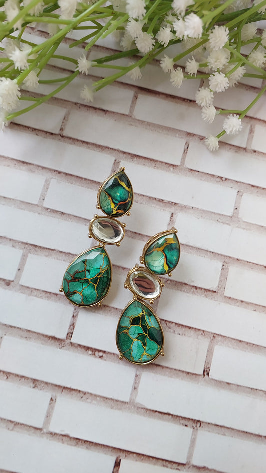 Aanya Earrings - Green