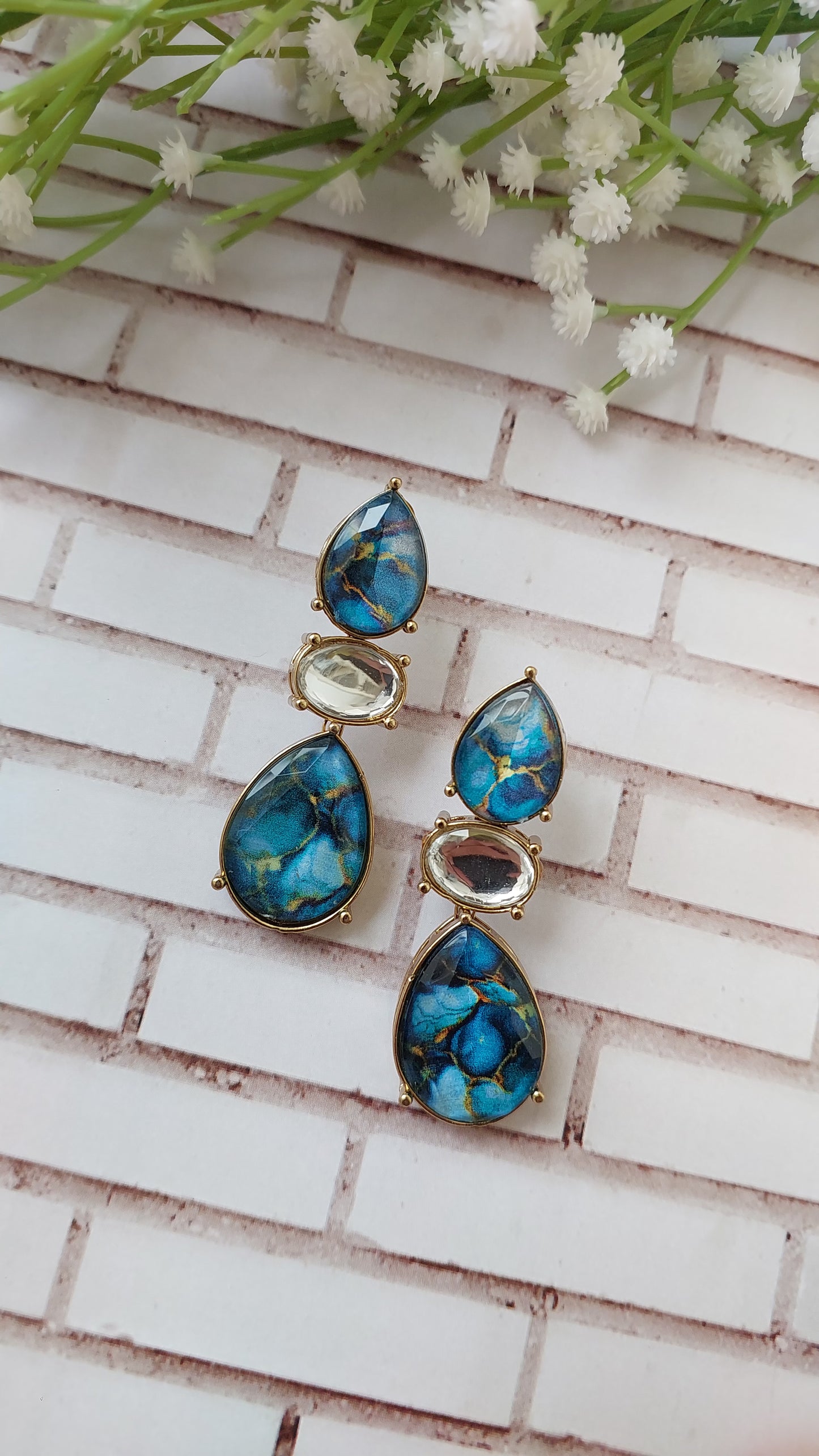 Aanya Earrings -Blue