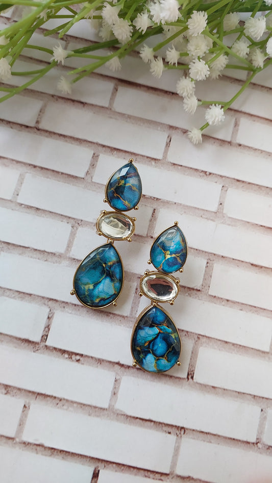 Aanya Earrings -Blue