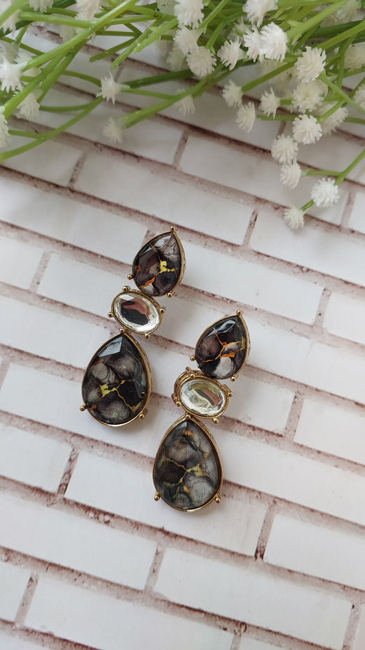 Aanya Earrings - Black