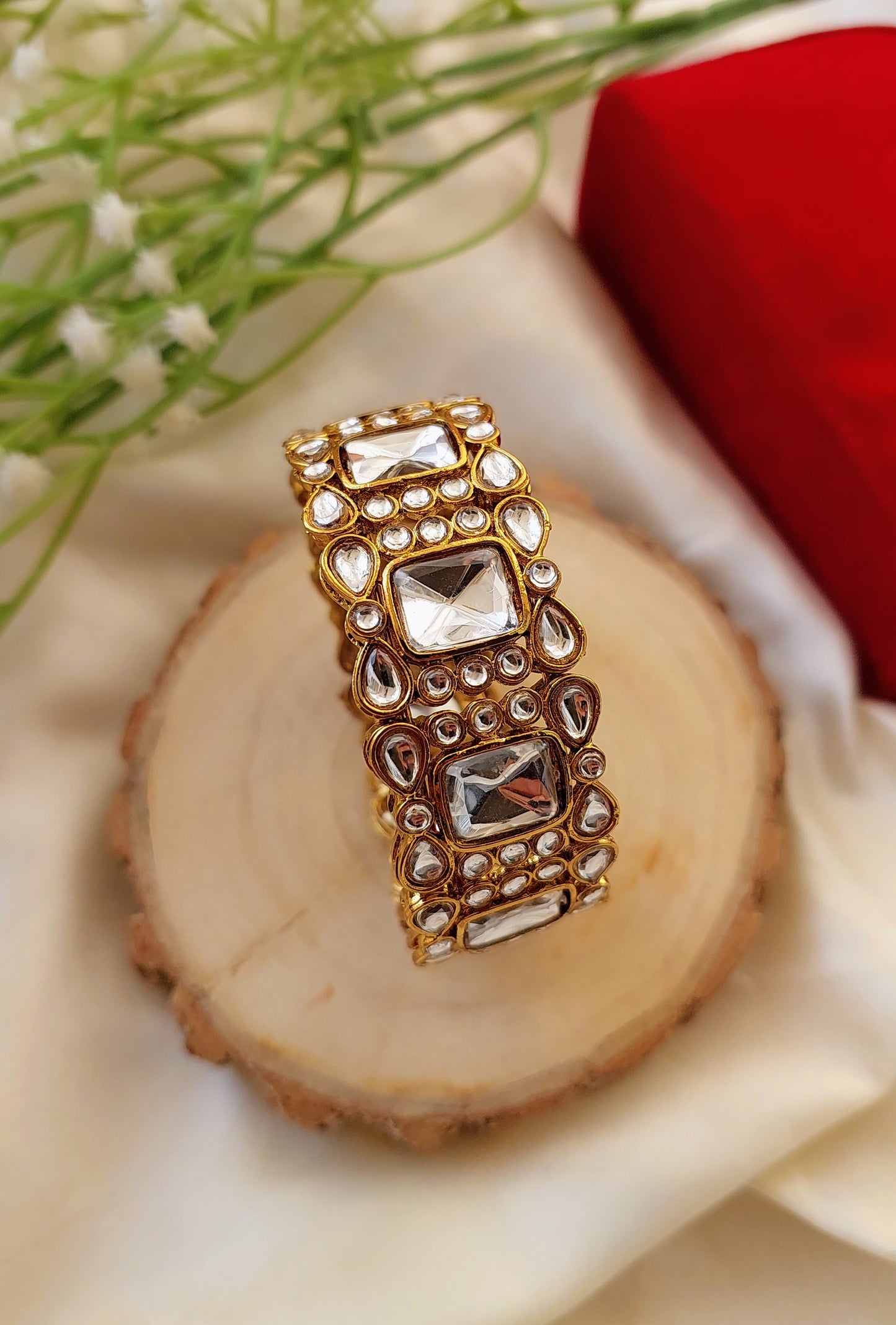 Openable Kundan Bangles