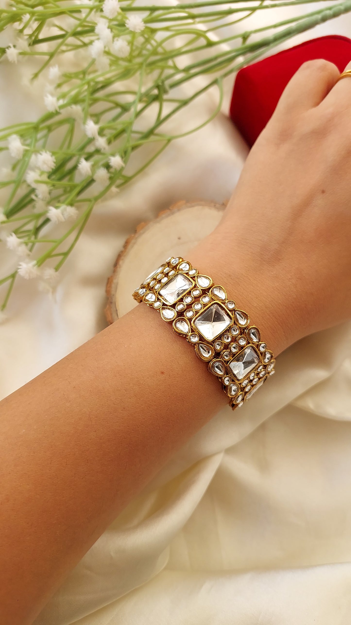 Openable Kundan Bangles