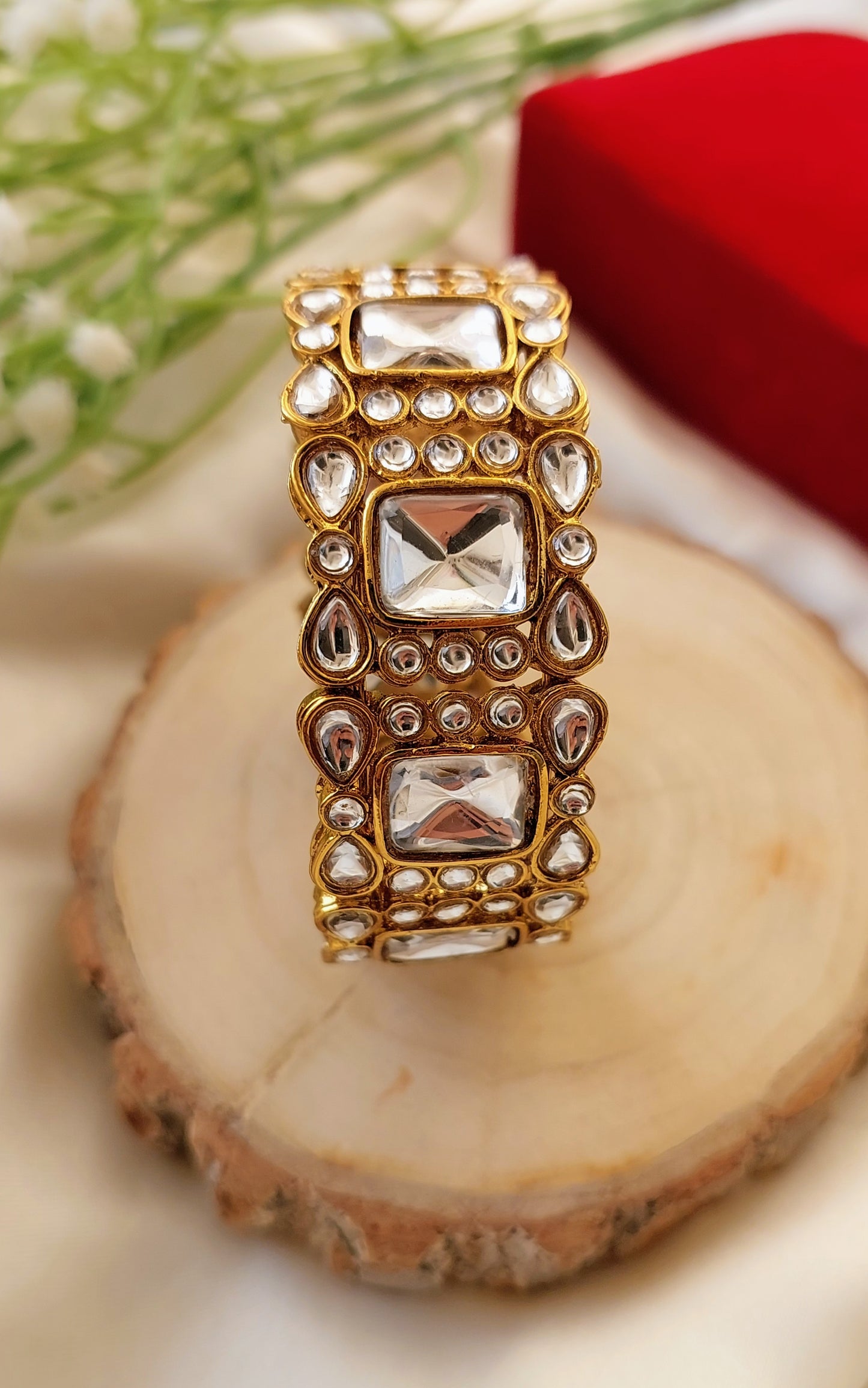 Openable Kundan Bangles