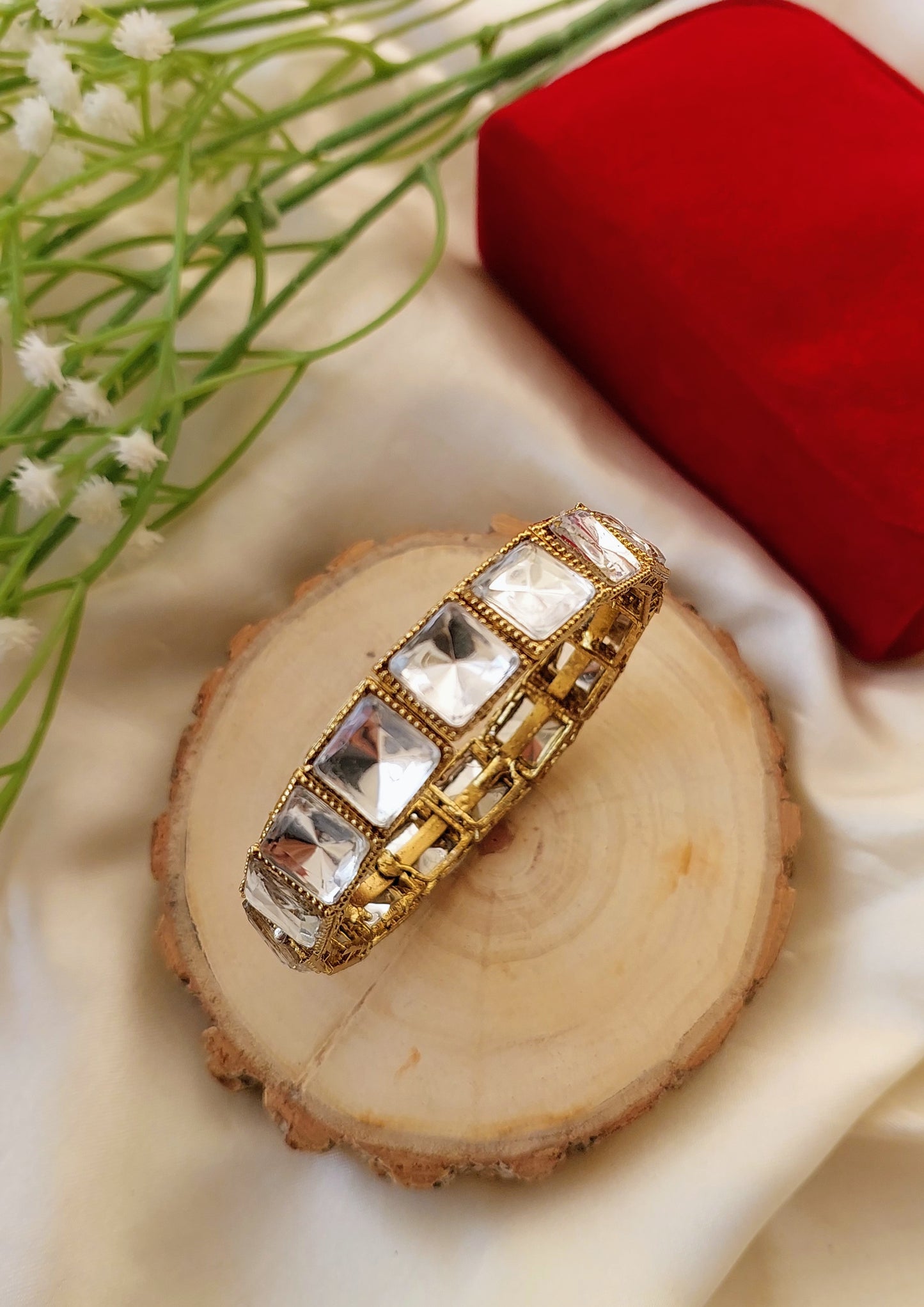 Openable Kundan Bangles