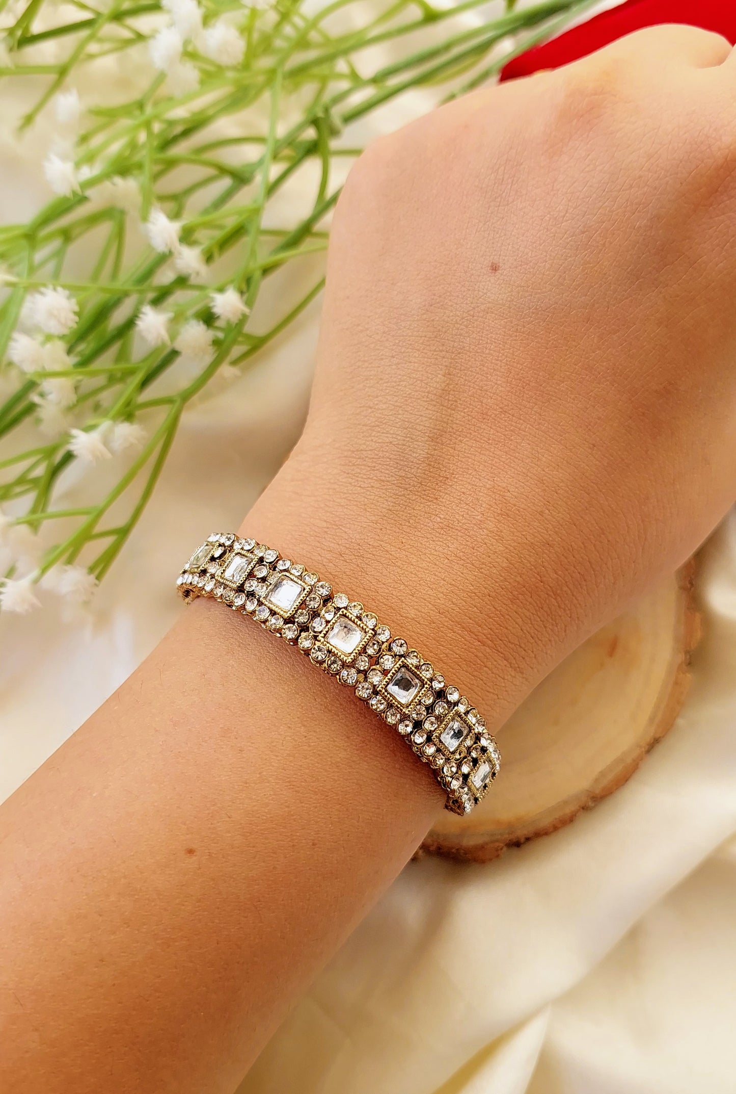 Openable Kundan Bangles