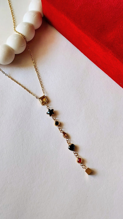 Viral Y Necklace - Black