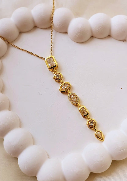 Viral Y Necklace - White