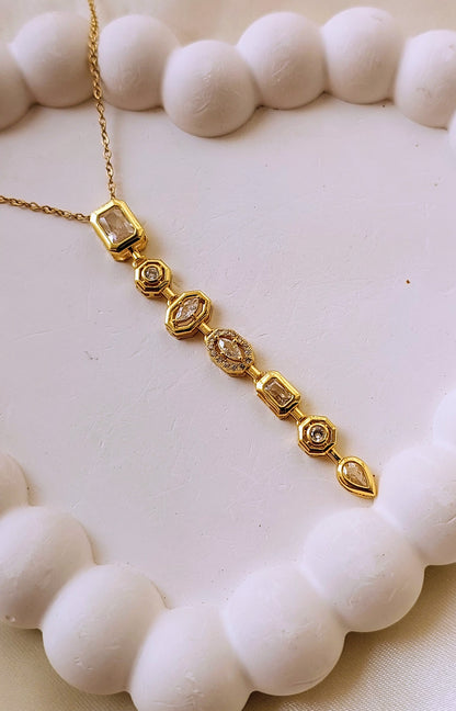 Viral Y Necklace - White