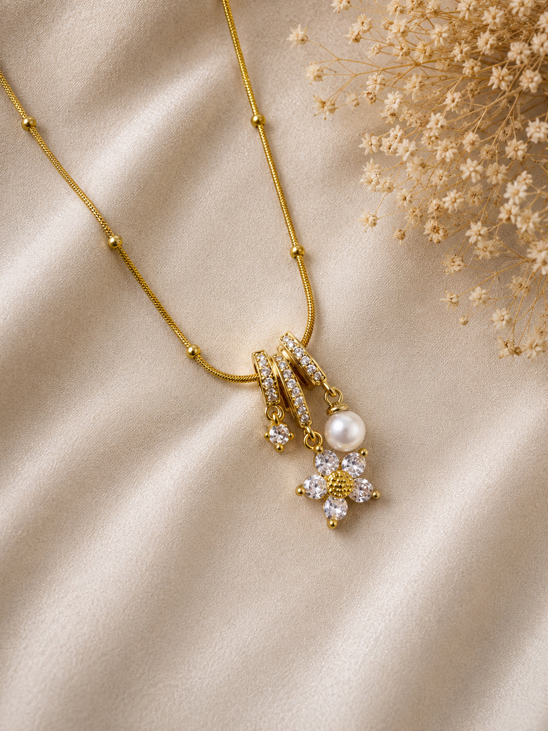 Flower Charm Necklace