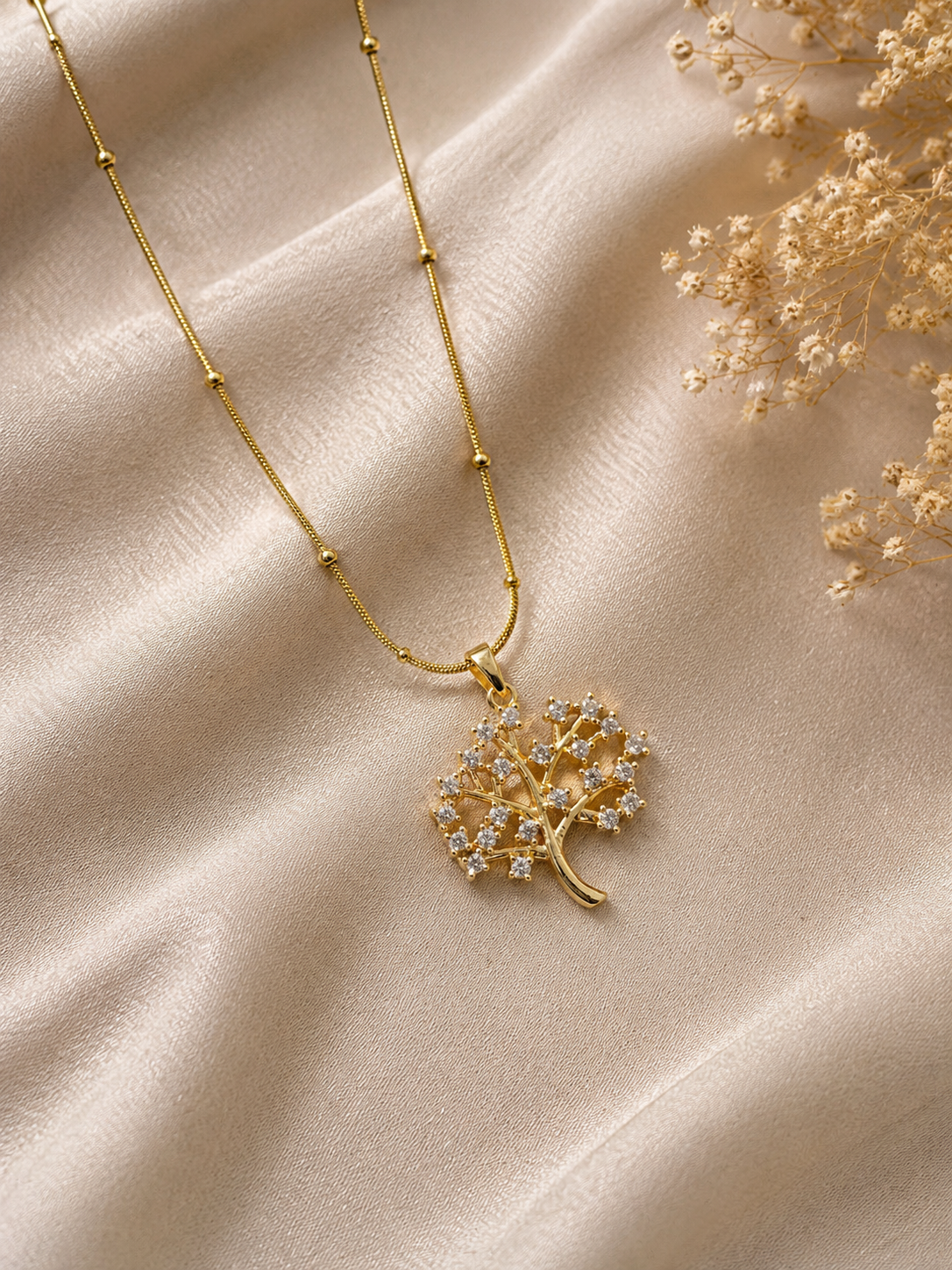 Studded Tree Necklace
