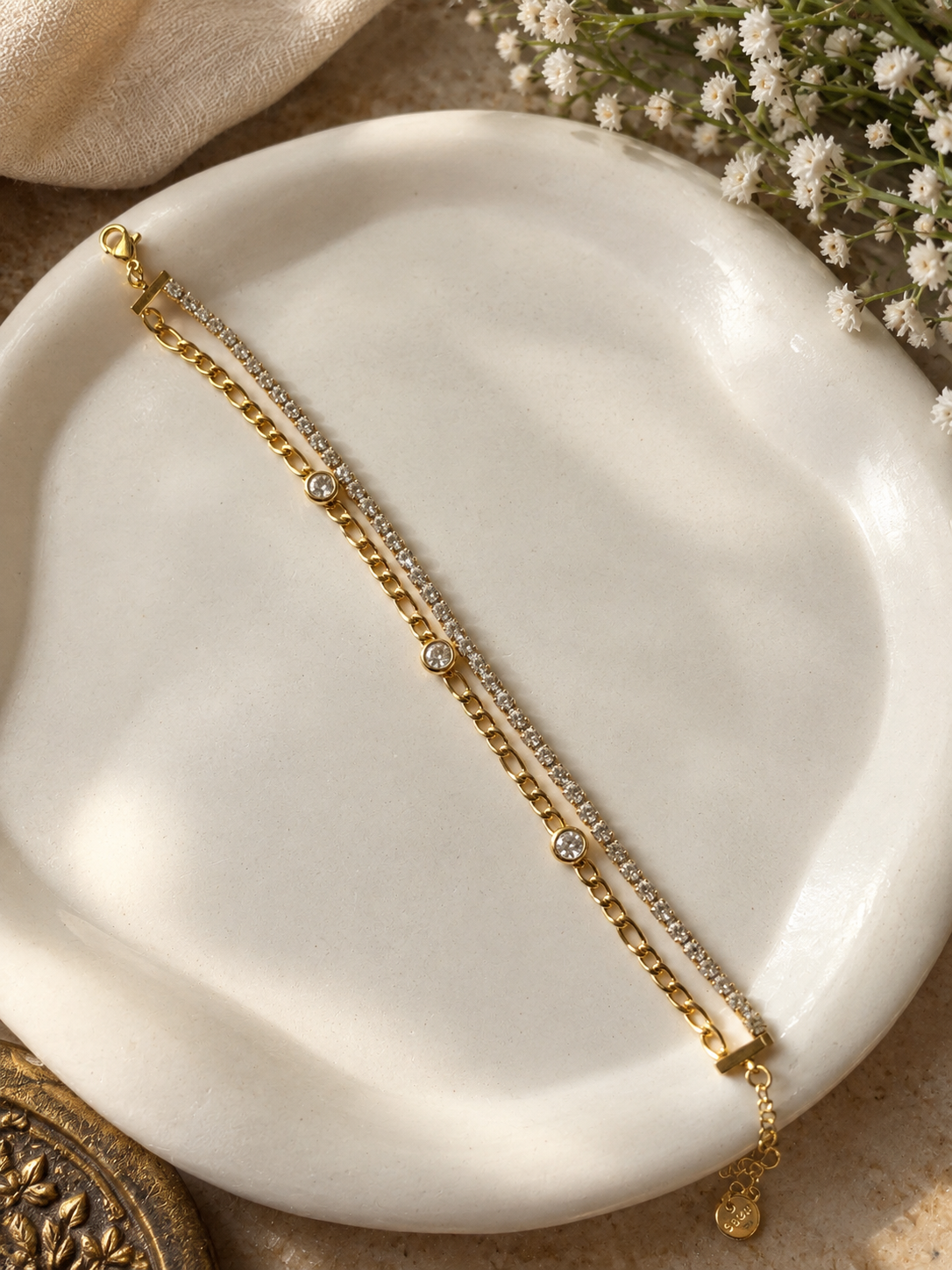 Double Layer Tennis Bracelet