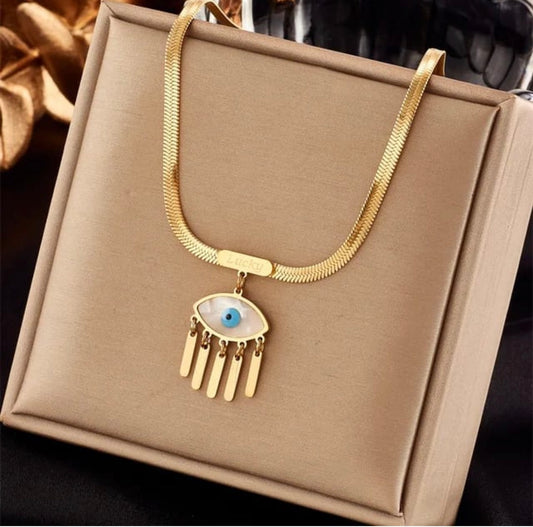 Snake chain Evil Eye Necklace