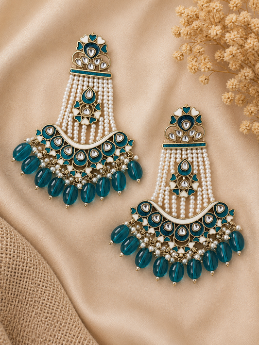 Rubal Paasa Earrings - Teal