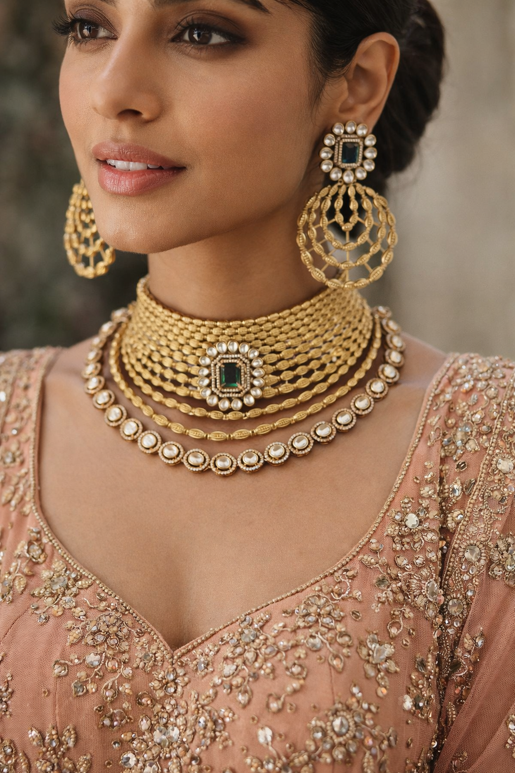 Manasvini Gold Look Alike Necklace