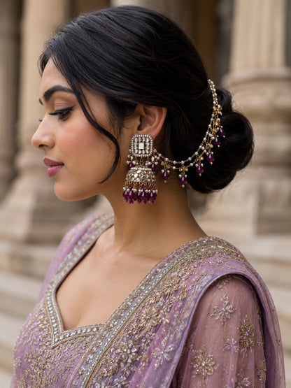 Shikha Jhumka - Purple