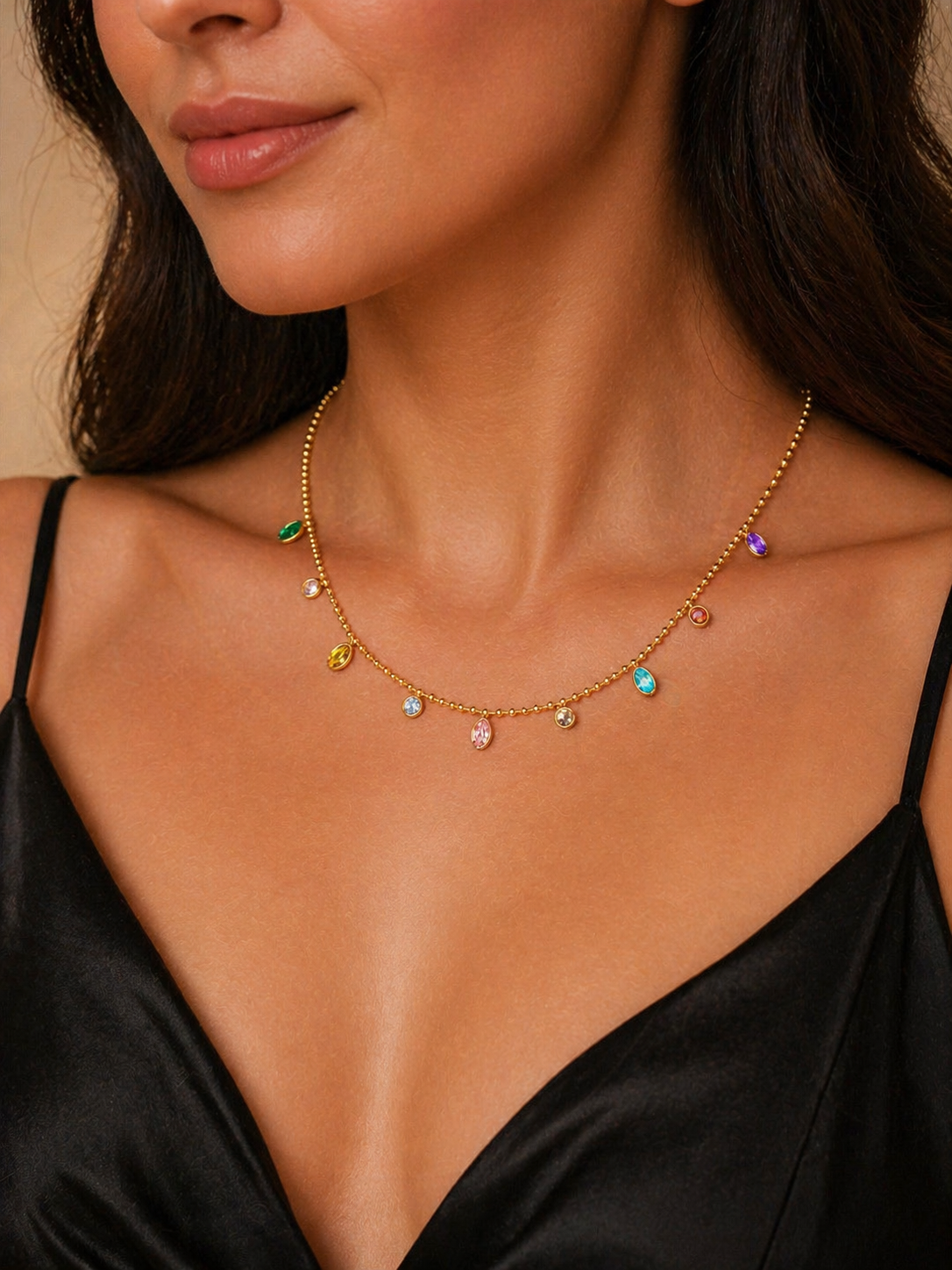Dotted multicoloured necklace