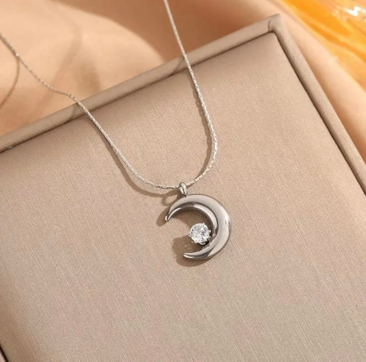 Silver Moon Necklace