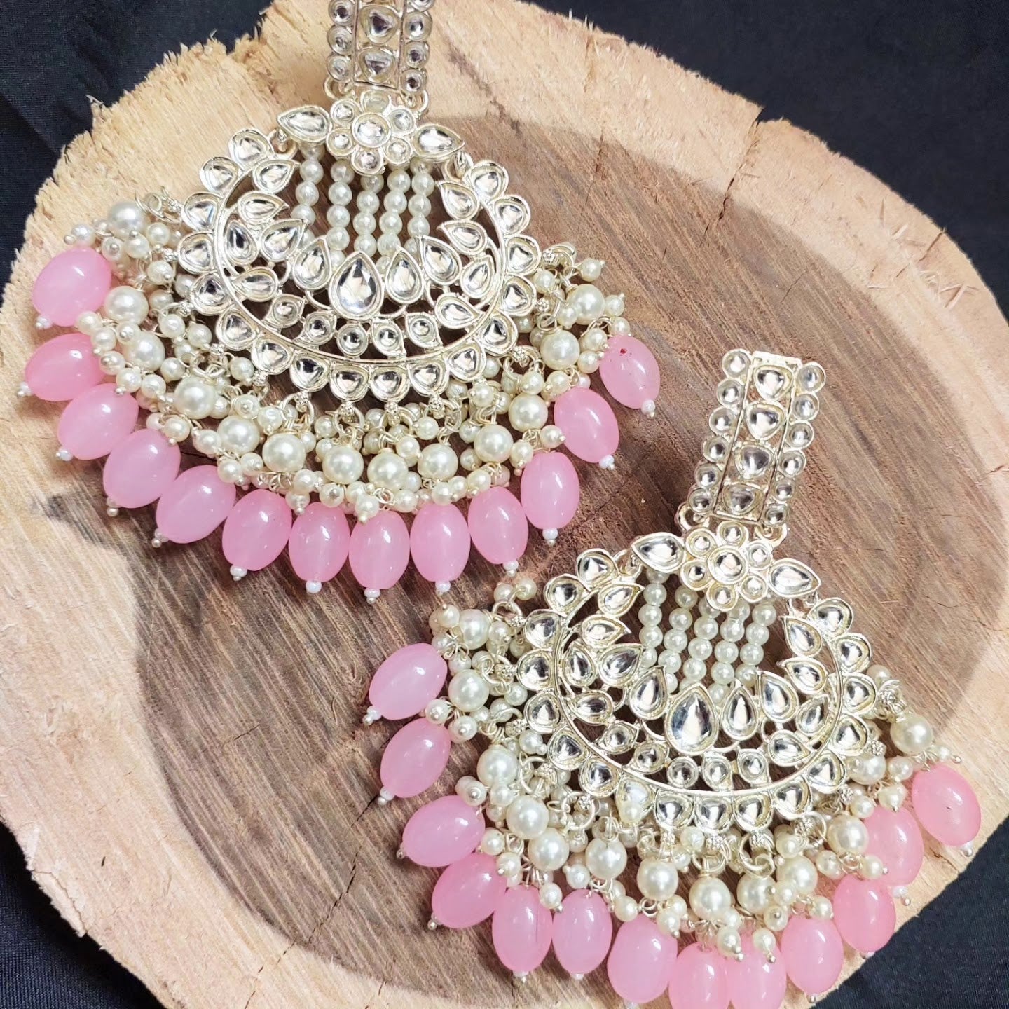 Muskaan Earrings - Baby Pink