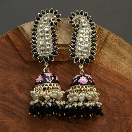 Mayurika Jhumka - Black