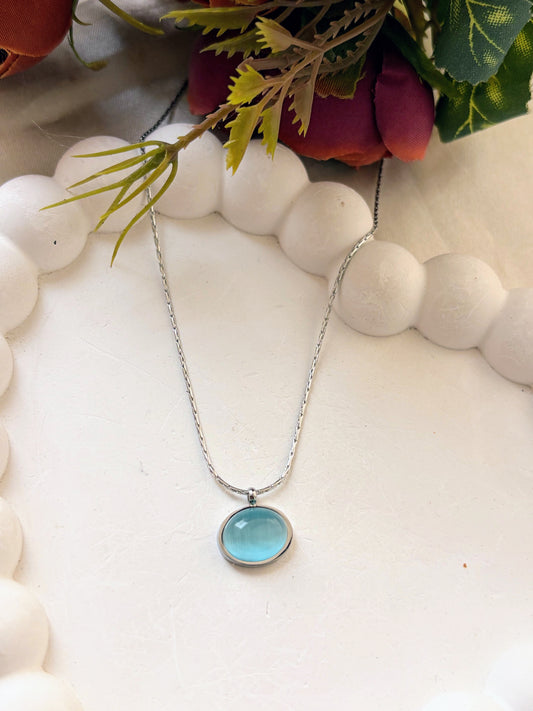 Blue minora necklace