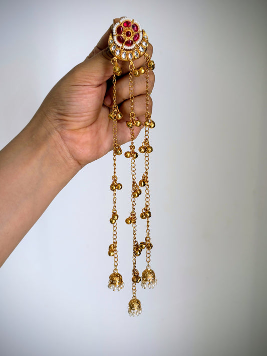 Mehwish Kashmiri Earrings - Red