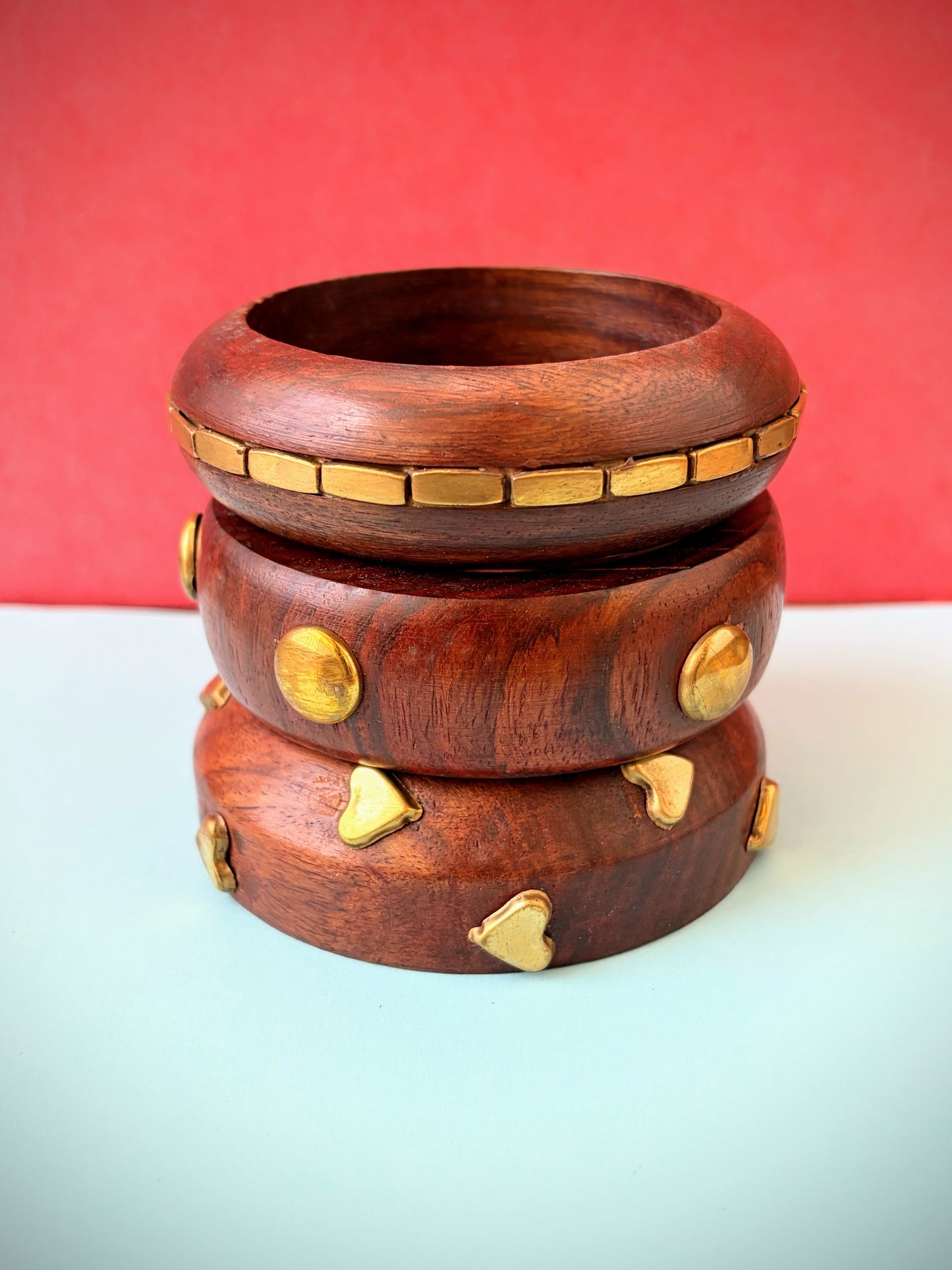 Wooden bangle stack