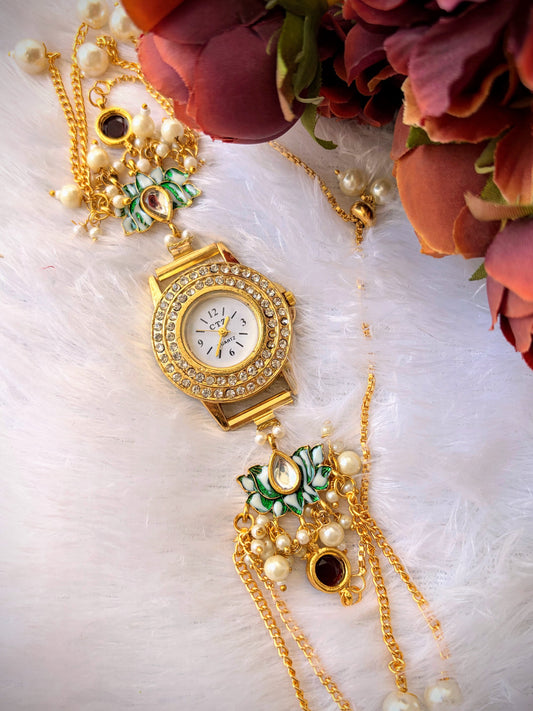 Green Lotus Kashmiri Watch