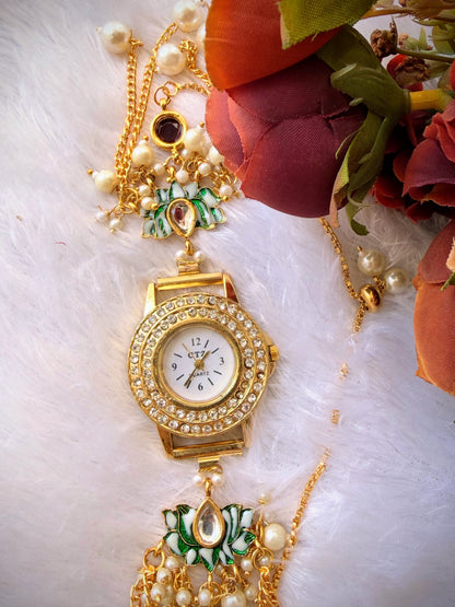 Green Lotus Kashmiri Watch