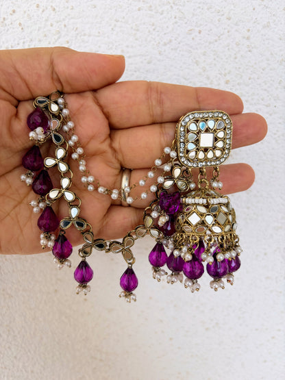 Shikha Jhumka - Purple