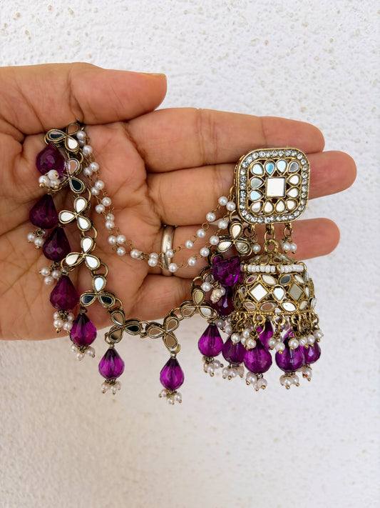 Shikha Jhumka - Purple