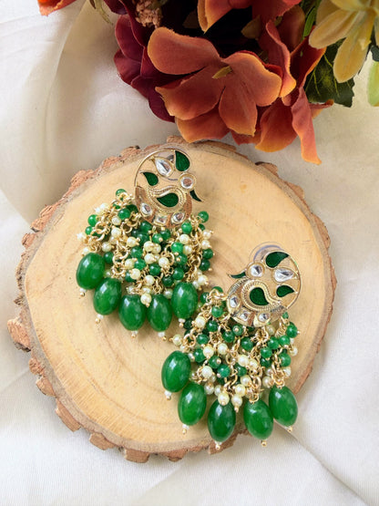 Meetu Earrings - Green