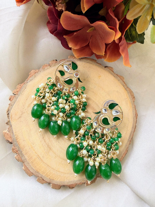 Meetu Earrings - Green