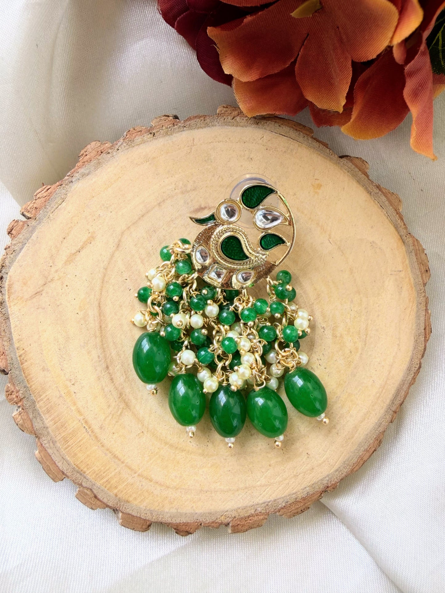 Meetu Earrings - Green