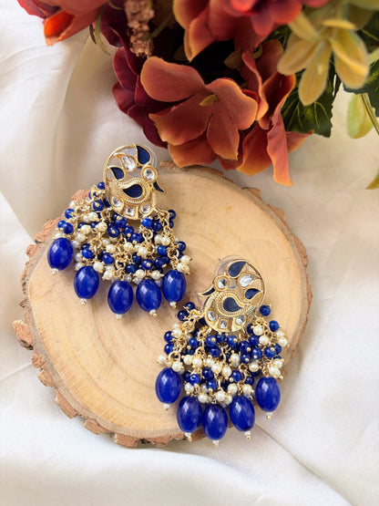 Meetu Earrings- Royal Blue