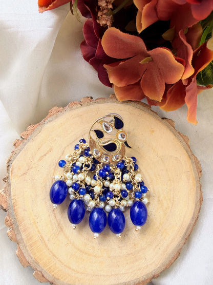 Meetu Earrings- Royal Blue