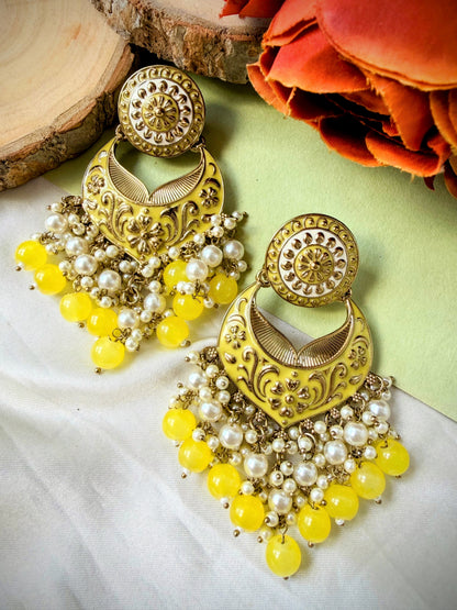 Ripal Earrings - Yellow