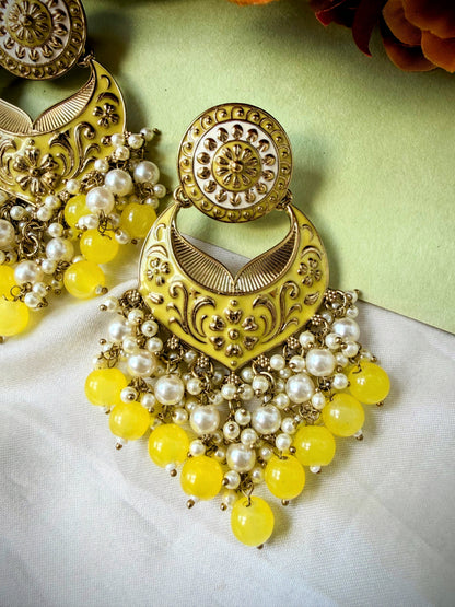 Ripal Earrings - Yellow