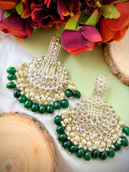 Muskaan Earrings - Dark Green