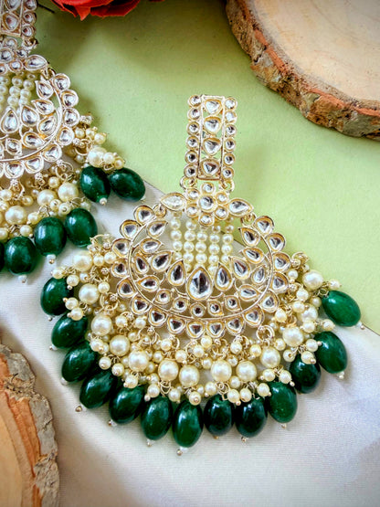 Muskaan Earrings - Dark Green